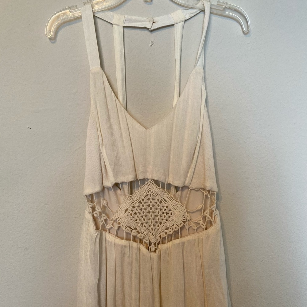 Cream boho style romper